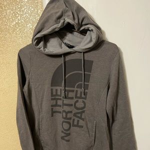 Womens the north face hoodie small gray